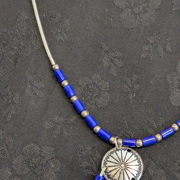 Native American Dreamcatcher Liquid Silver Sterling Silver Necklace - Picture 4 of 6